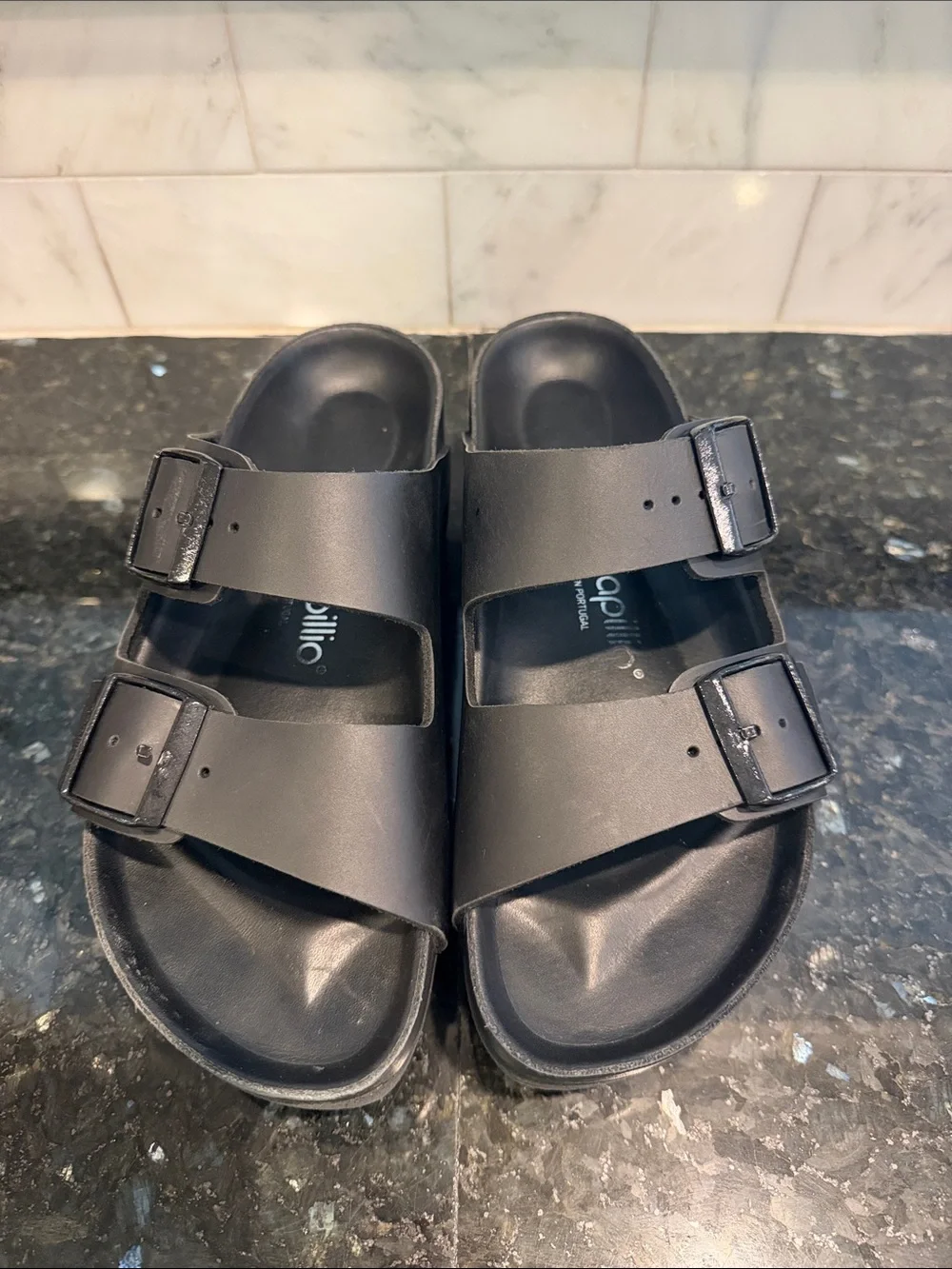 Birkenstock Black Platform EVA Arizona Sandals